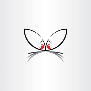 tavşan vektör simge hat illüstrasyon simge 