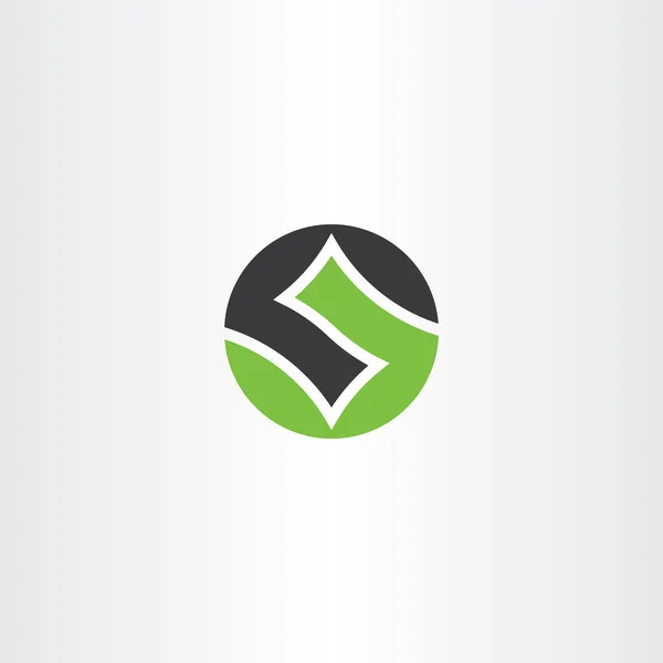 Λογότυπο Γράμμα Αριθμό Πράσινο Μαύρο Κύκλο — Διανυσματικό Αρχείο