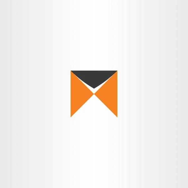 Logo Letter Orange Black Icon Logotype Vector — Stock Vector
