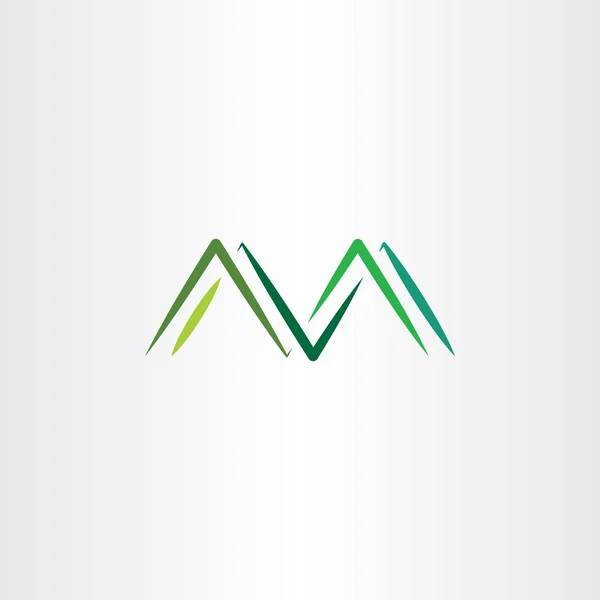 Montañas Letra Símbolo Logo Vector — Vector de stock