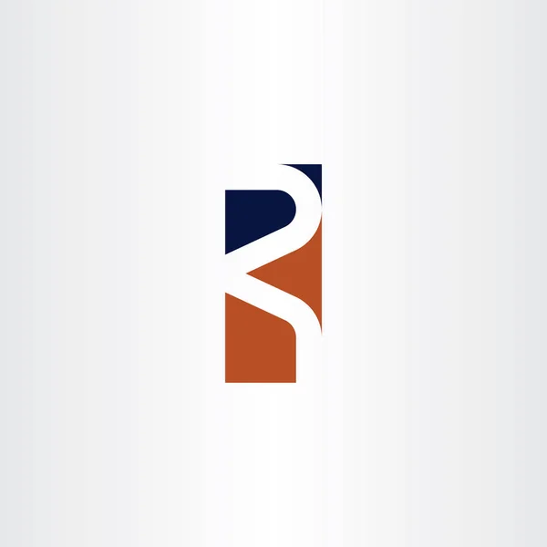 Letra Azul Escuro Logotipo Laranja Símbolo —  Vetores de Stock