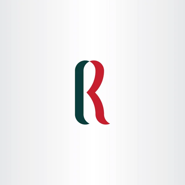 文字ロゴ暗い緑赤アイコン ベクトル要素 — ストックベクタ