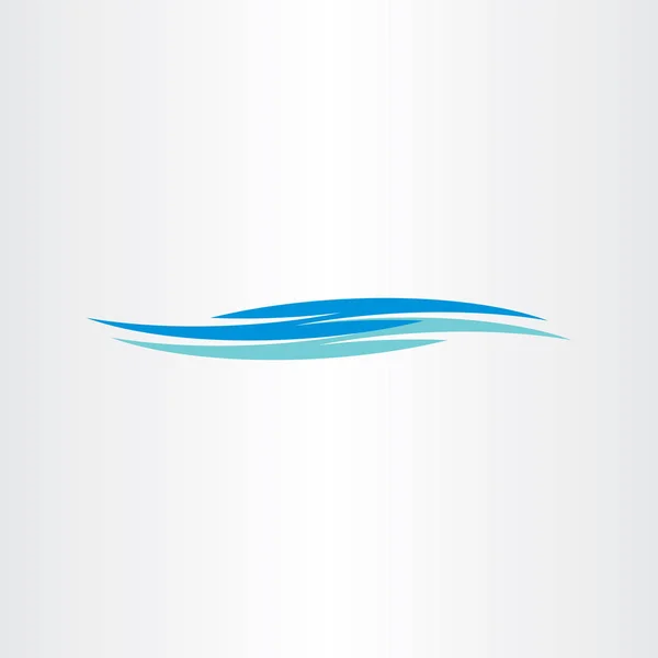 Řeka Protékající Vody Vlny Logo Ikony Designu — Stockový vektor