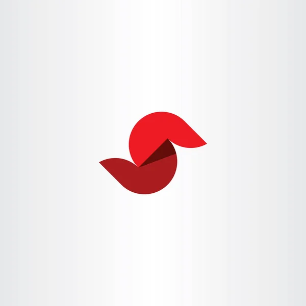 Logotipo Vermelho Letra Ícone Vetor Geométrico —  Vetores de Stock