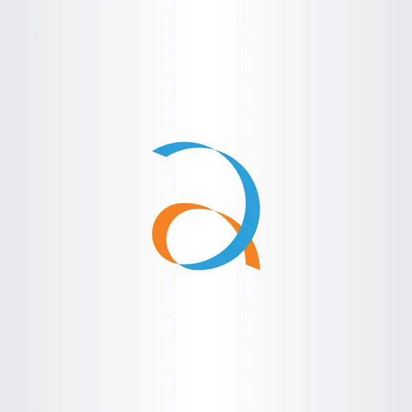 Letra Pequeña Símbolo Vector Logotipo Naranja Azul — Archivo Imágenes Vectoriales