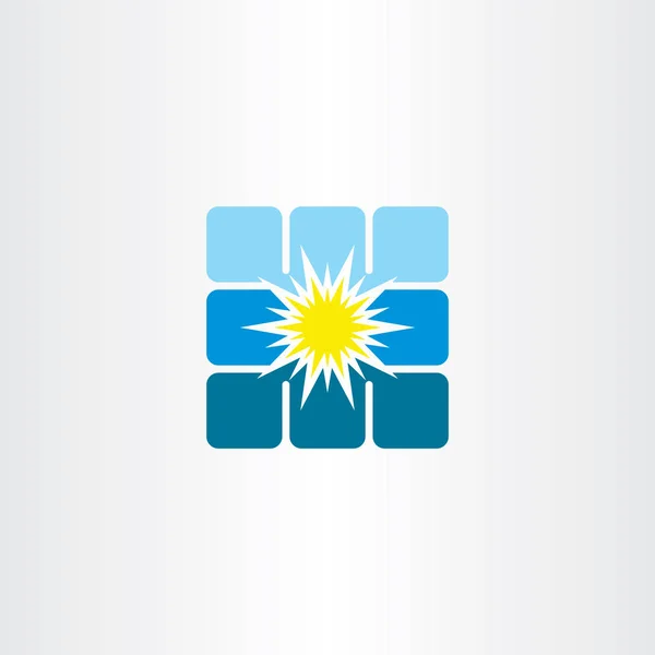 Panneau Solaire Vecteur Énergie Logo Icône Design — Image vectorielle