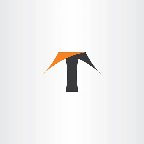 Logo Mektup Siyah Turuncu Logo Simge — Stok Vektör