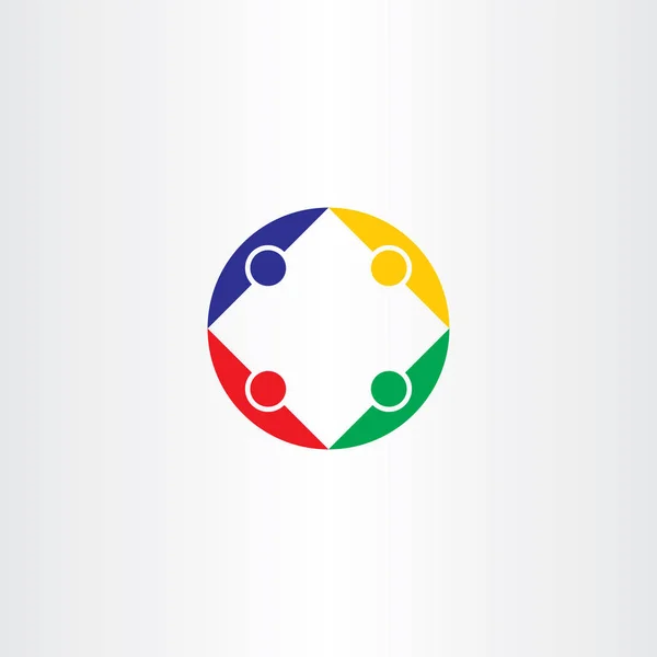 Equipo Gente Logo Trabajo Equipo Vector Símbolo — Vector de stock