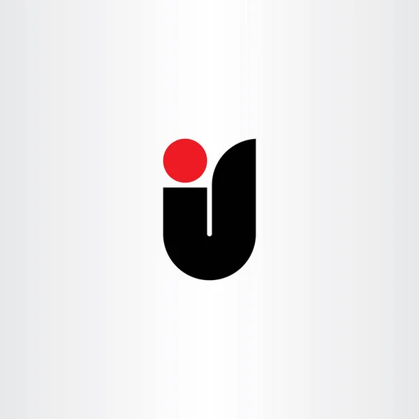 Brev Svart Röd Ikon Logotyp Tecken Business — Stock vektor