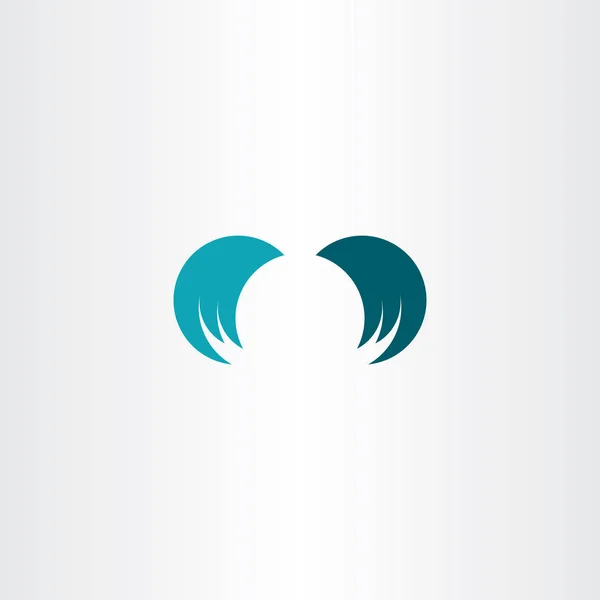 Alas Logotipo Símbolo Elemento Diseño — Vector de stock