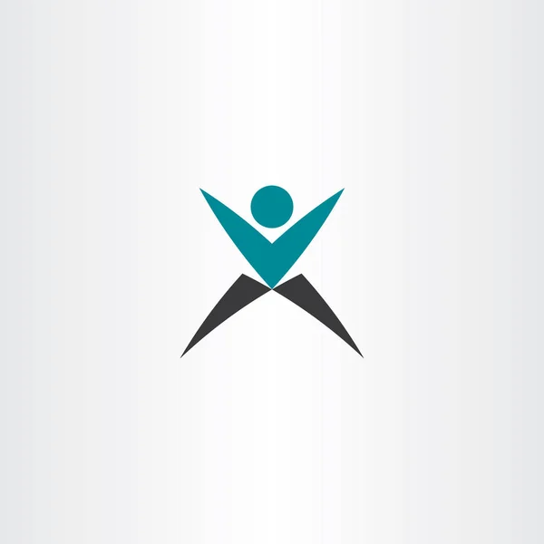 Logotipo Letra Vetor Logotipo Homem Ícone — Vetor de Stock