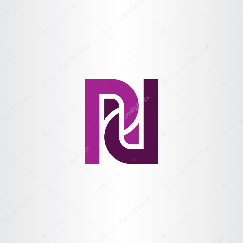 pd letter p and d purple logo vector 