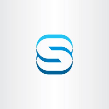 mavi sembol s logosu mektup logo vektör 