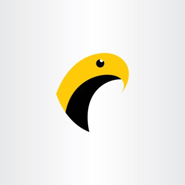 şahin kuş logosu işareti vektör çizim simgesi 