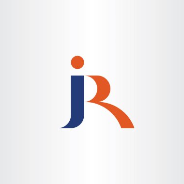j ve r jr kombinasyonu logo vektör simge mektup 