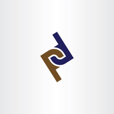Logo mektup p ve d simgesi Logo vektör 