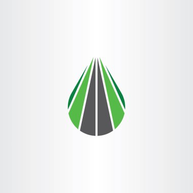 logo yol Otoban yolu sembol simge vektör 