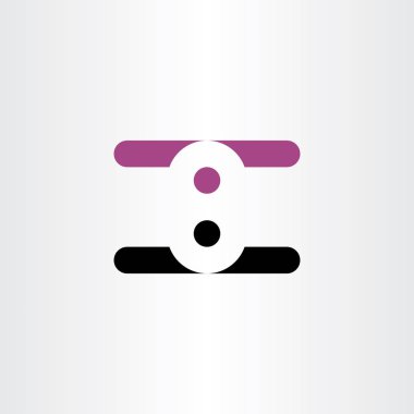 Sekiz 8 numaralı logo negatif alan tasarım logo 