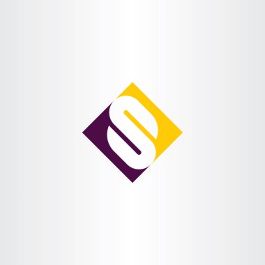 s logosu mor sarı sembol mektup vektör tasarımı