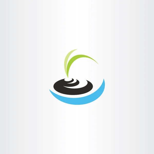 Zen Pedras Ícone Logotipo Vetor Elemento Design — Vetor de Stock