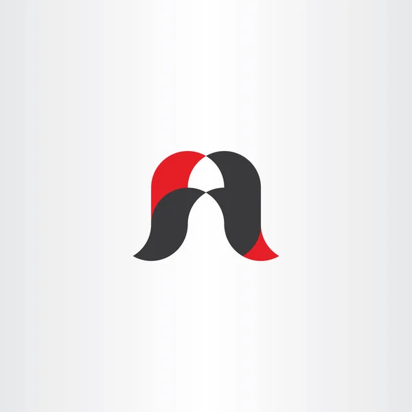 Ein Logo Buchstabe Rot Schwarz Symbol Symbol Vektor Logo — Stockvektor