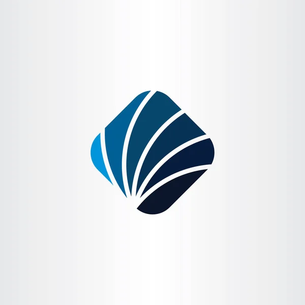 Azul Abstrato Tecnologia Elemento Logotipo Ícone Vetor — Vetor de Stock
