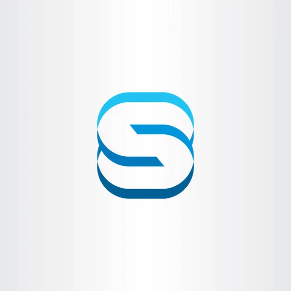 Mavi Sembol Logosu Mektup Logo Vektör — Stok Vektör