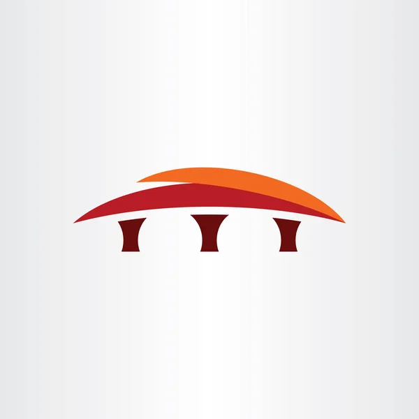 Köprü Işareti Sembol Şirket Logo Simge — Stok Vektör