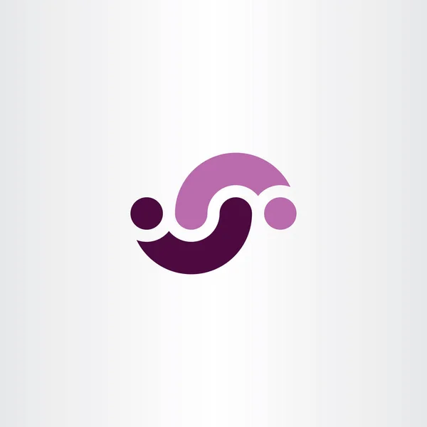 チームワークの実業家シンボル要素ロゴ抽象的な記号 — ストックベクタ