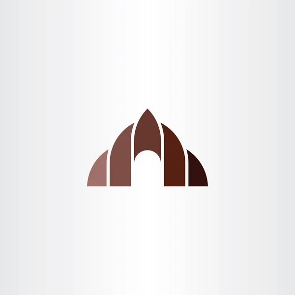 Simge Logo Simge Tasarım Vektörel Clipart Mağara — Stok Vektör