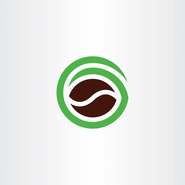 Logotipo Feijão Café Vetor Símbolo Orgânico Natural — Vetor de Stock