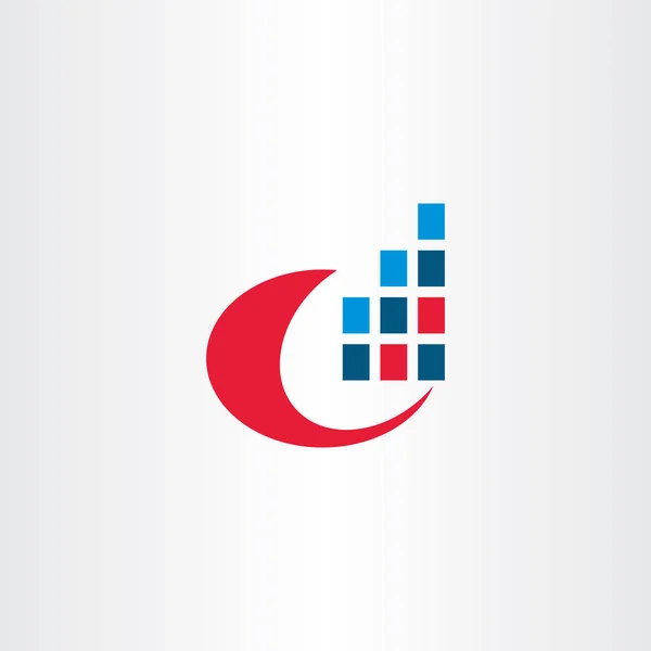 Computer Data Internet Digital Information Logo — Stock Vector