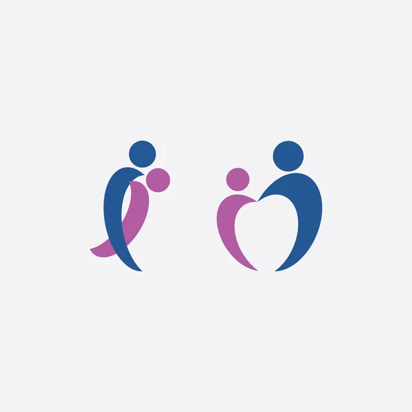 Couple Love Icon Illustration Element Symbol Design — Stock Vector