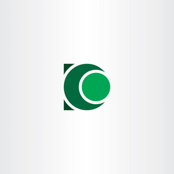 Brief Logo Groene Teken Vector Design — Stockvector