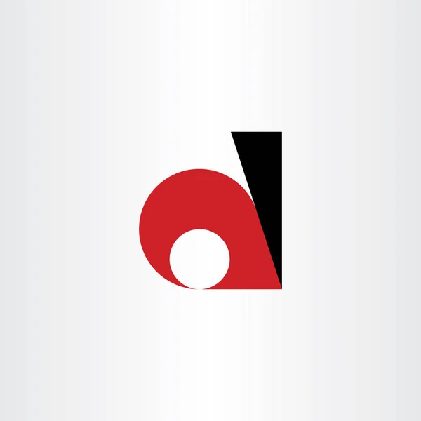 Logo Rood Zwart Letterpictogram Geometrische — Stockvector