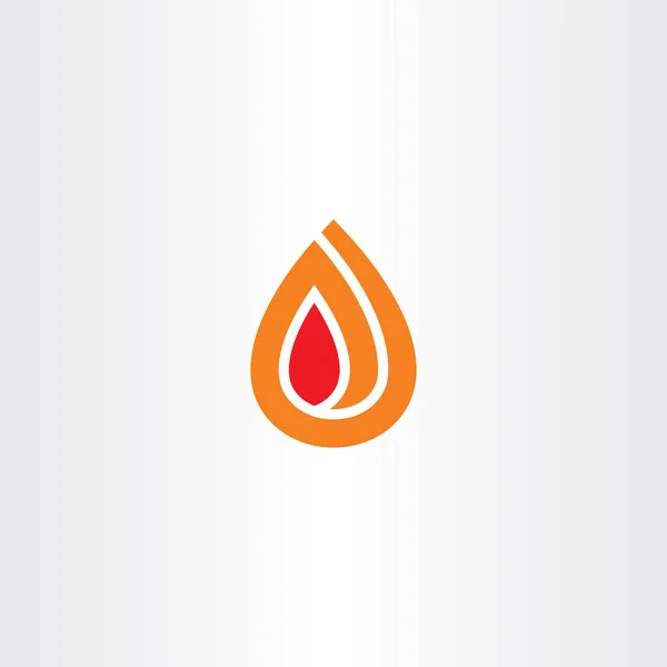 Ateş Sarmal Logo Simge Alev Vektör Simge Tasarlamak — Stok Vektör