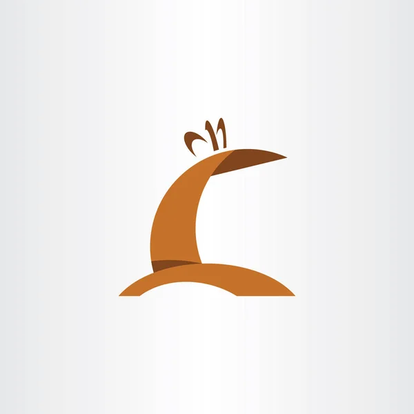 Giraff Logotypen Vektor Ikon Element Symbol Design — Stock vektor