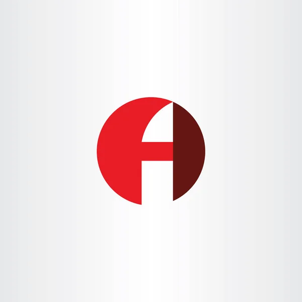 Huruf Dan Sebuah Logo Merah Simbol Ikon Vektor - Stok Vektor