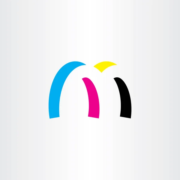 Логотип Літера Cmyk Друк Знак Значок Векторний Дизайн — стоковий вектор