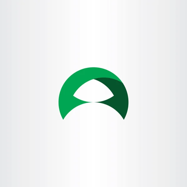 Logo Yeşil Bir Simge Vektör Işaret Harfi — Stok Vektör