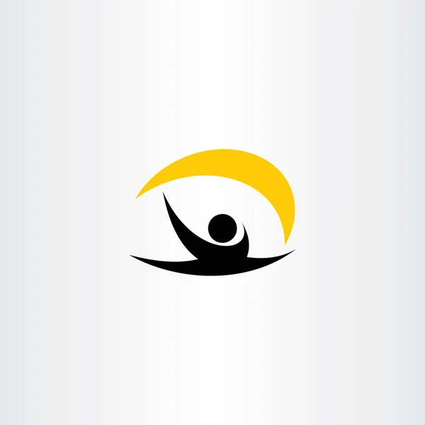 Germe Logo Vektör Simgesi Tasarım Egzersiz Adam — Stok Vektör