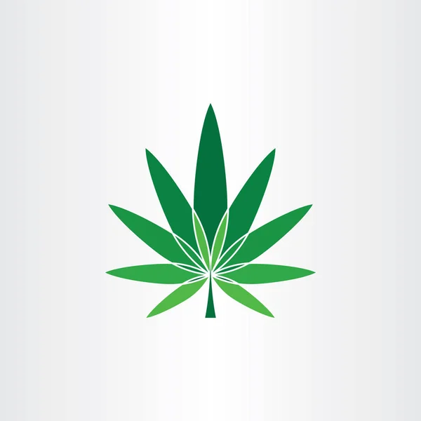 Marijuana Symbol Ikon Design Element Cannabis Vektor — Stock vektor