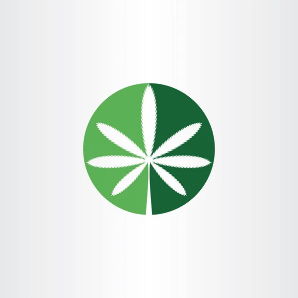 Marihuana Tegn Cannabis Vektor Logo Ikon – Stock-vektor