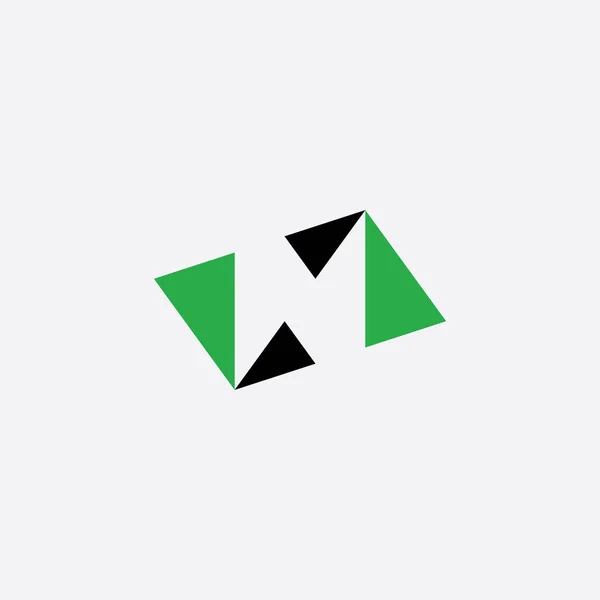 Letra Logotipo Geométrico Simples Verde Ícone Vetor Preto —  Vetores de Stock