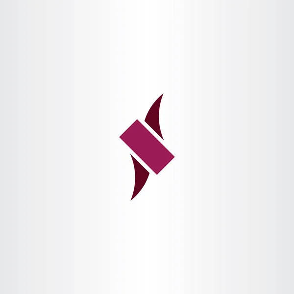 Logo Mektup Koyu Kırmızı Simge Logo Vektör Tasarımı — Stok Vektör