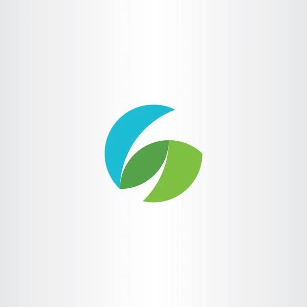 Doğal Taze Biyo Yaprak Ekoloji Logo Organik Sembolü — Stok Vektör