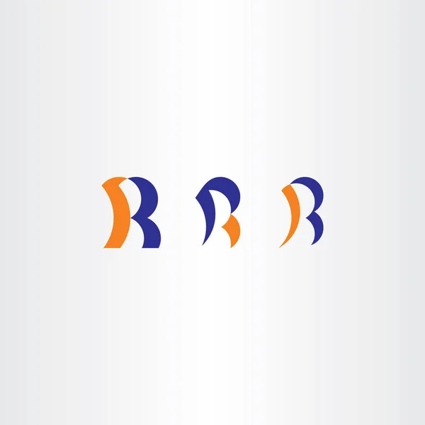 文字青色オレンジ色のロゴのアイコン デザイン — ストックベクタ