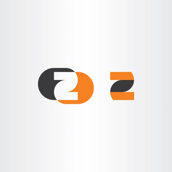 Logo Zwart Oranje Pictogram Symbool Element — Stockvector