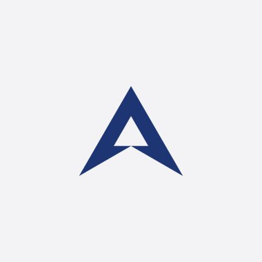 bir üçgen mavi simge vektör logo mektup