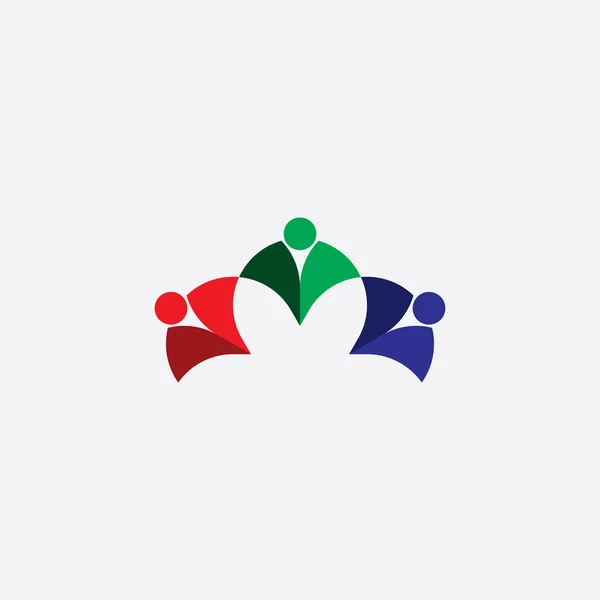 Дизайн Логотипа Rgb Деловых Людей — стоковый вектор